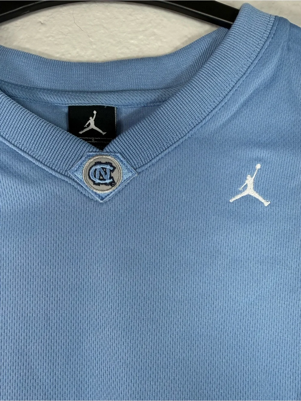 North Carolina tar heels basketball jersey Size Small Jordan Light Blue Vneck